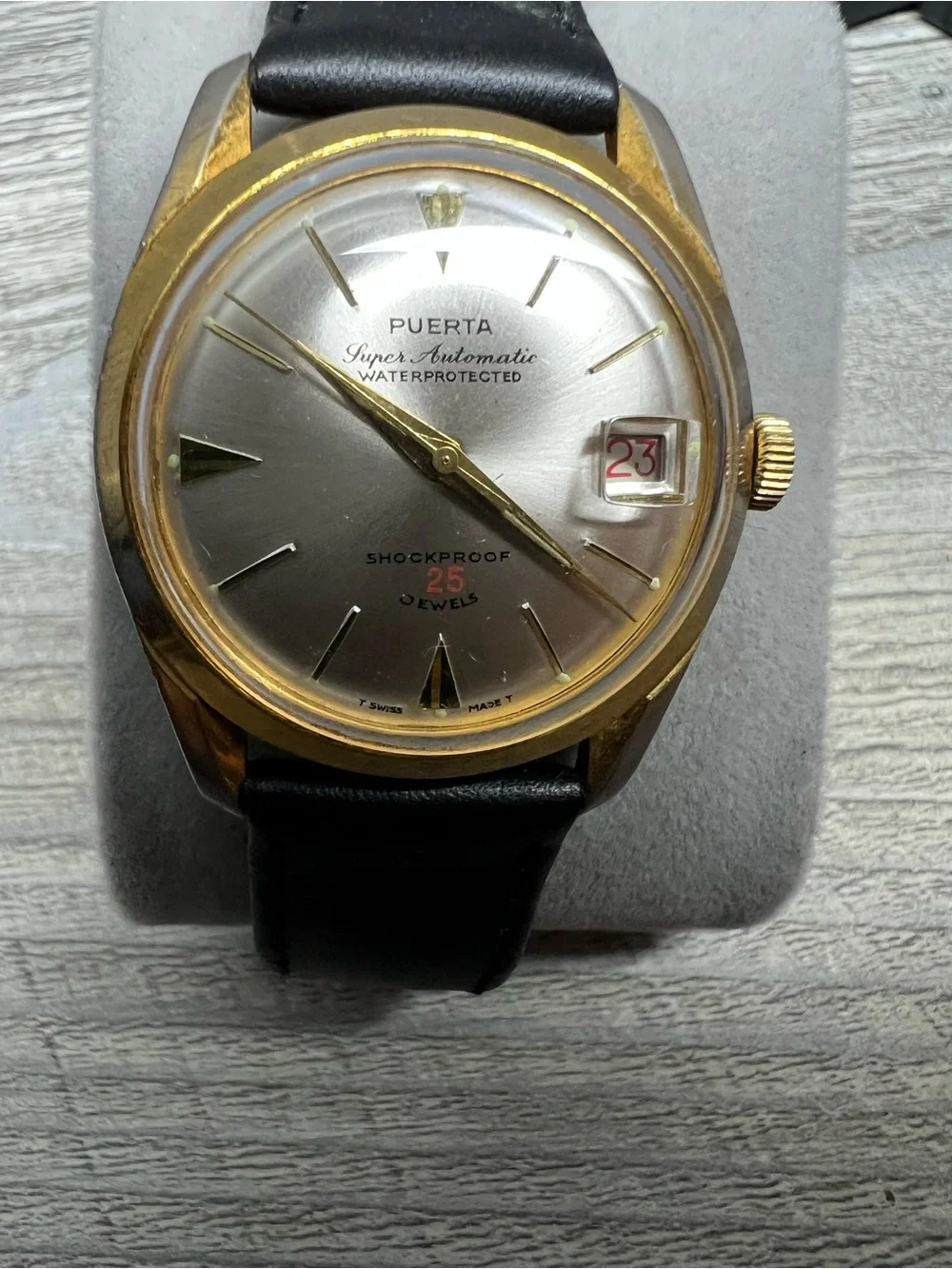 PUERTA super Automatic Swiss 25jewel men’s watch running